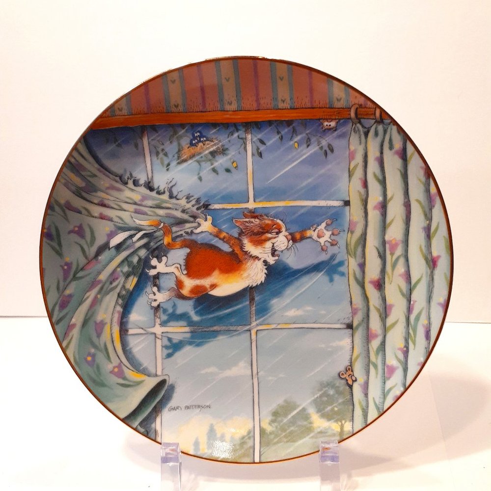 Danbury Mint Collectors Plate-Curtain Call by Gary Patterson Comical Cats